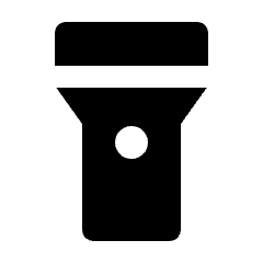 Flashlight On Fill Icon from Outlined Fill - Streamline Material Set