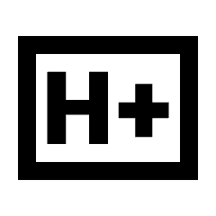 H Plus Mobiledata Badge Icon from Sharp Line - Streamline Material Set