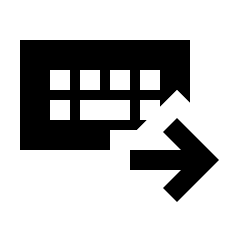 Keyboard External Input Fill Icon from Sharp Fill - Material Pro Set