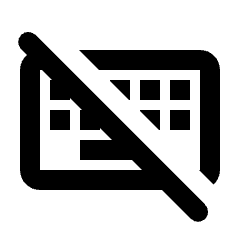 Keyboard Off Icon from Rounded Line - Streamline Material Set