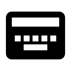 Keyboard Onscreen Fill Icon from Rounded Fill - Streamline Material Set