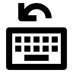 Keyboard Previous Language Icon from Outlined Line - Streamline Material Set