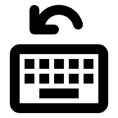 Keyboard Previous Language Icon from Rounded Line - Streamline Material Set