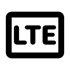 Lte Mobiledata Badge Icon from Rounded Line - Streamline Material Set