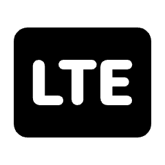 Lte Mobiledata Badge Fill Icon from Rounded Fill - Streamline Material Set