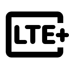 Lte Plus Mobiledata Badge Icon from Rounded Line - Streamline Material Set