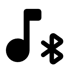 Media Bluetooth On Fill Icon from Rounded Fill - Streamline Material Set