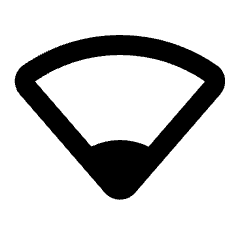 Network Wifi 1 Bar Fill Icon from Rounded Fill - Material Pro Set