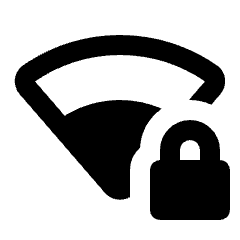 Network Wifi 3 Bar Locked Icon from Rounded Line - Material Pro Set