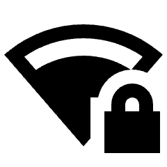 Network Wifi Locked Icon from Sharp Line - Streamline Material Set