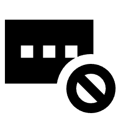 Password Input Block Fill Icon from Sharp Fill - Streamline Material Set
