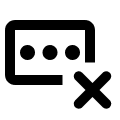 Password Input Denied Icon from Rounded Line - Material Pro Set