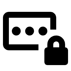 Password Input Lock Icon from Rounded Line - Streamline Material Set