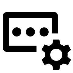 Password Input Setting Gear Icon from Outlined Line - Streamline Material Set