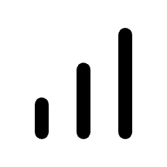 Signal Cellular Alt Icon from Rounded Line - Material Pro Set