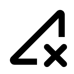 Signal Cellular Nodata Icon from Rounded Line - Streamline Material Set