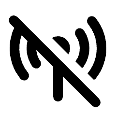 Signal Disconnected Fill Icon from Rounded Fill - Streamline Material Set