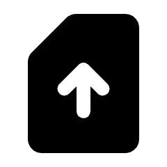 Sim Card Upload Fill Icon from Rounded Fill - Streamline Material Set