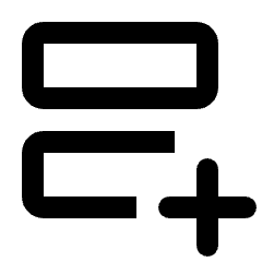 Splitscreen Add Icon from Rounded Line - Streamline Material Set