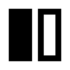 Splitscreen Left Fill Icon from Sharp Fill - Streamline Material Set