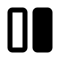 Splitscreen Right Fill Icon from Rounded Fill - Streamline Material Set