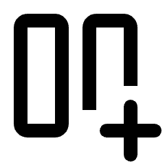 Splitscreen Vertical Add Icon from Rounded Line - Streamline Material Set