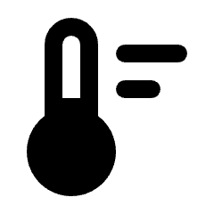 Thermostat Icon from Rounded Line - Material Pro Set