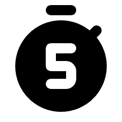 Timer 5 Fill Icon from Rounded Fill - Material Pro Set