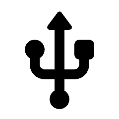 Usb Icon from Rounded Line - Streamline Material Set