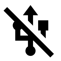 Usb Off Icon from Sharp Line - Streamline Material Set