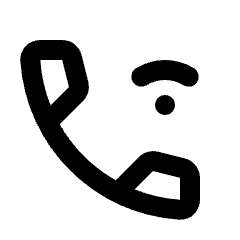 Wifi Calling Bar 2 Icon from Rounded Line - Streamline Material Set