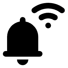 Wifi Notification Fill Icon from Rounded Fill - Streamline Material Set