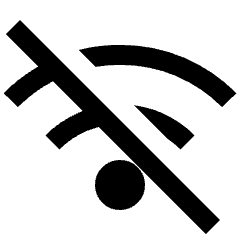 Wifi Off Icon from Outlined Line - Material Pro Set