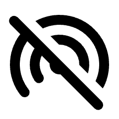 Wifi Tethering Off Icon from Rounded Line - Streamline Material Set