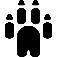 Animal Print Paw 2 Icon from Ultimate Bold Set