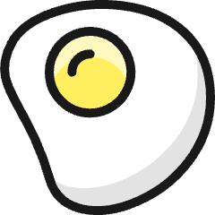Animal Products Fried Egg Icon from Ultimate Colors Set