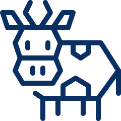 Cow Icon from Cyber Line Set
