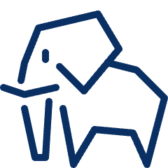 Elephant Icon from Cyber Line Set
