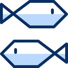 Fishes Icon from Cyber Duotone Set