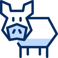 Pig 1 Icon from Cyber Duotone Set