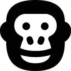 Monkey Icon from Ultimate Bold Set