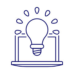 Laptop Idea Illustration from UX Line Set