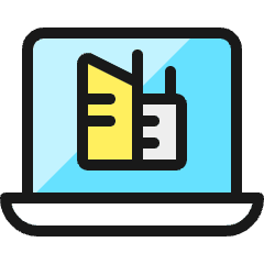 Real Estate App Building Laptop 1 Icon from Ultimate Colors Set