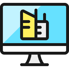 Real Estate App Building Monitor Icon from Ultimate Colors Set