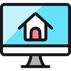 Real Estate App House Monitor Icon from Ultimate Colors Set