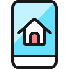 Real Estate App House Smartphone Icon from Ultimate Colors Set