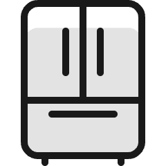 Appliances Fridge Double Door Icon from Ultimate Colors Set