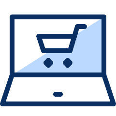 Laptop Shopping Cart Icon from Cyber Duotone Set