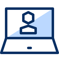 Laptop User Icon from Cyber Duotone Set