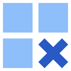 Application Delete Cross Icon from Sharp Flat Set